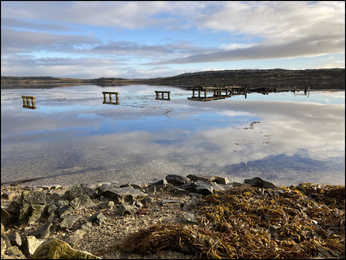 Stanley Harbour on a Calm Winter Morning